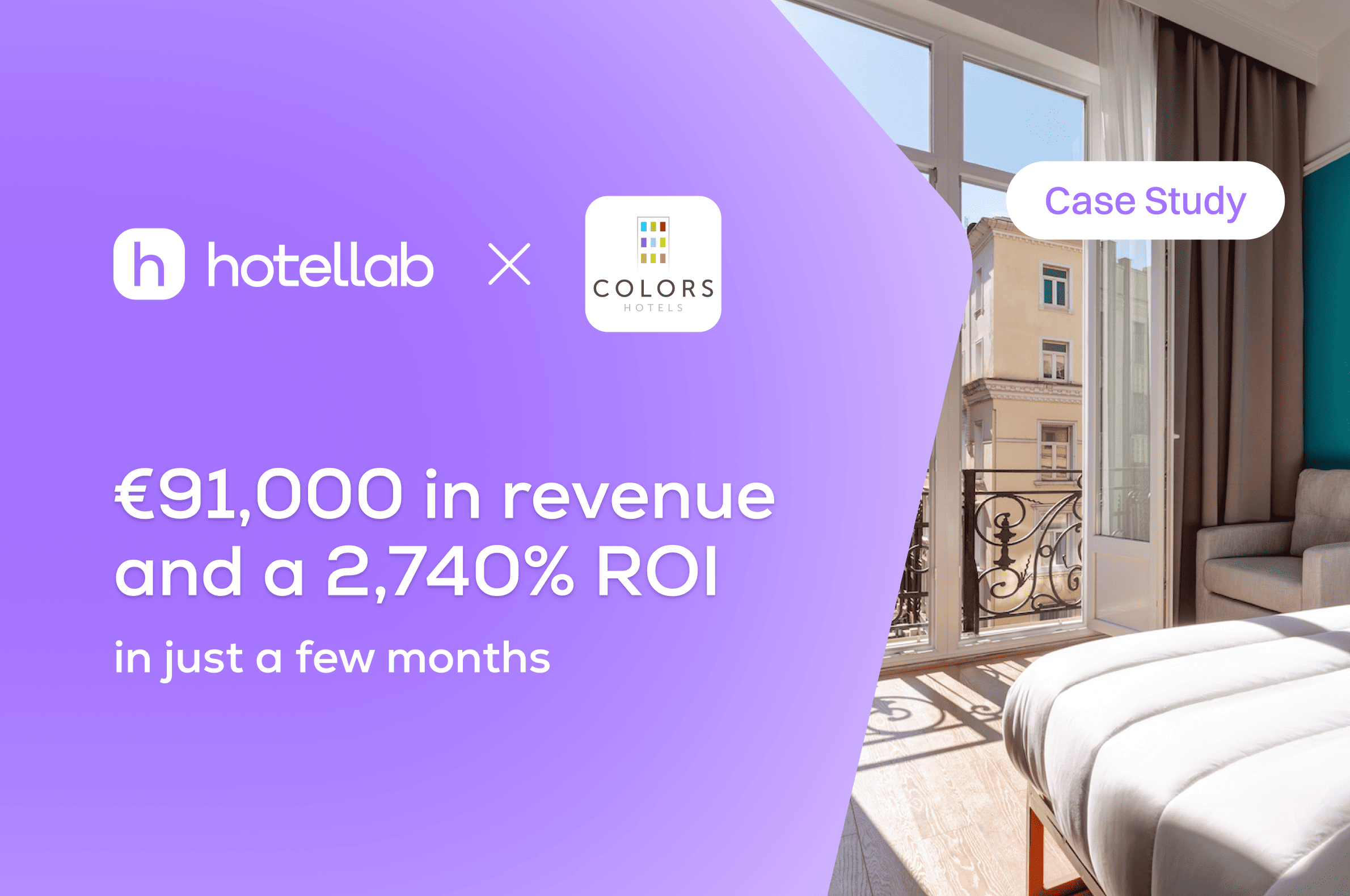 How COLORS Hotels achieved €91,000 in revenue and +2,740% ROI in just a few months